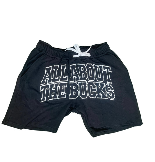 AllAboutTheBuck$ Black French Terry Cotton Shorts